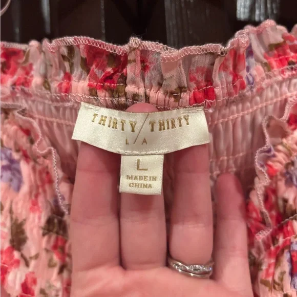 Thirty Thirty Pink Floral Puff Sleeve Dress - Picture 3 of 4